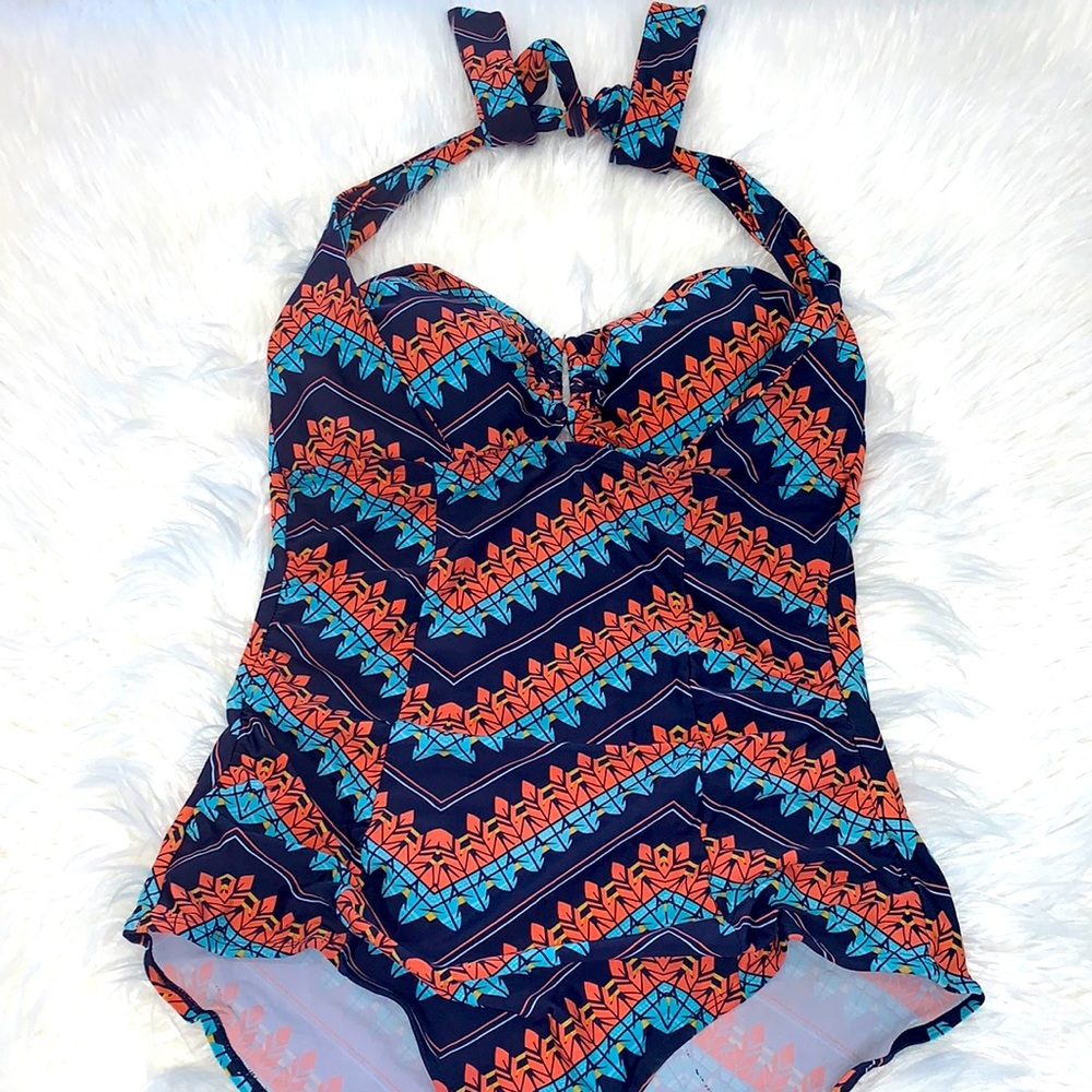 Forever 21 One Piece Swimsuit w/Halter straps-Sz 1X